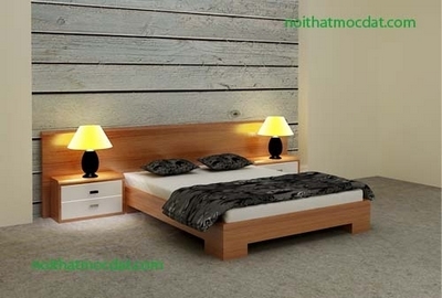 giường gỗ tự nhiên hà nội MS 06